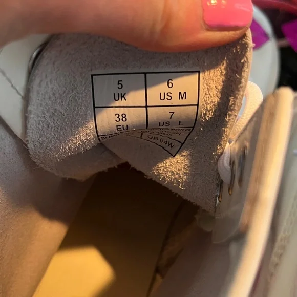 Dr. Martens White and Pink Combat Boots - Picture 7 of 8